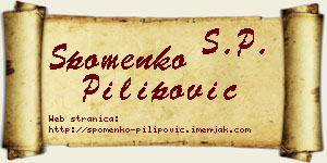 Spomenko Pilipović vizit kartica